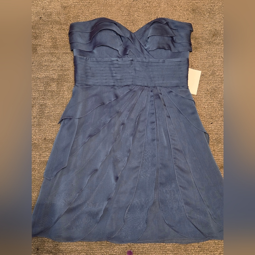 Adrianna Papell Strapless Navy Dress